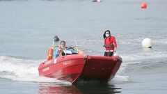 Pepe Barrio y Pilar Sarmiento durante la prueba celebrada en Portos�n