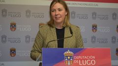 Pilar Garca Porto este viernes en la rueda de prensa de la Diputacin