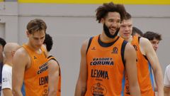 Guillem Jou y George Conditt, durante un entrenamiento.