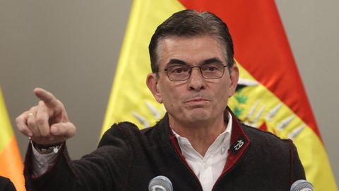 El presidente boliviano, Rodrigo Paz, durante una comparecencia este mi�rcoles