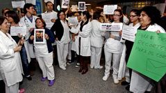 Profesionales sanitarios mantienen su encierro en Montecelo