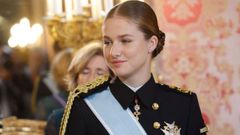 La princesa de Asturias, Leonor, durante la celebracin de la Pascua Militar este lunes en el Palacio Real en Madrid