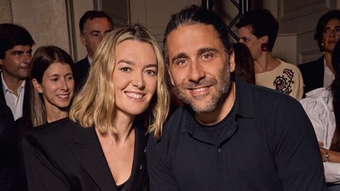 Marta Ortega P&eacute;rez y Carlos Torretta, en el desfile de inauguraci&oacute;n de la nueva tienda de Massimo Dutti en Roma