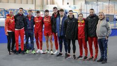 T�cnicos y atletas prepararon el relevo espa�ol 4x400 del pr�ximo europeo en Expourense