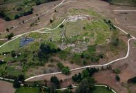 Vista a�rea del estado actual del castro de Elvi�a tras las �ltimas excavaciones.