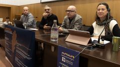 Andrade, P�rez, Regueira y D�az, ayer en la apertura del encuentro en Carballo