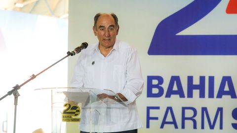 Ignacio Gal�n da el discurso de apertura en la �Bahia Farm Show�, la mayor feria agr�cola de Brasil