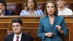 Cuca Gamarra en el Congreso de los Diputados.