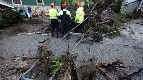 Los daos causados por la tromba de agua en Viveiro