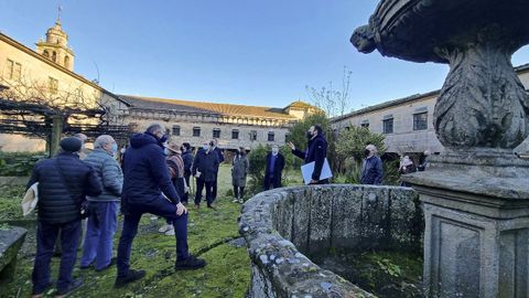 Visita en el convento de Santa Clara, en Pontevedra.