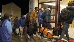 El primer grupo de refugiados llegaron a Burela a finales de diciembre