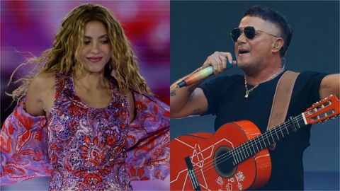 Shakira y Alejandro Sanz en dos conciertos recientes.