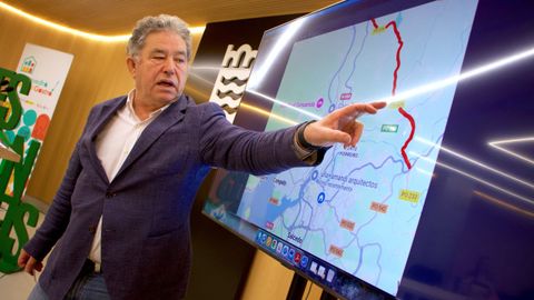 El alcalde de Pontevedra, Miguel Anxo Fernndez Lores (BNG), este viernes en el Concello, donde habl de su postura sobre el futuro de la A-57