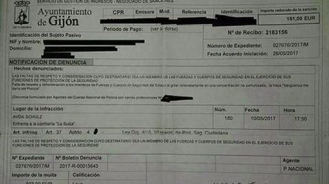 Notificaci�n de la denuncia