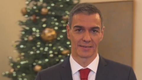 Pedro S�nchez en su mensaje de Navidad subido a sus redes sociales