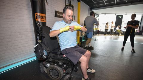 Usuarios de Amizade en la clases de fitboxing de los martes
