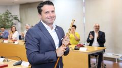 Jos� Ram�n Romero, en la toma de posesi�n como alcalde de Boiro