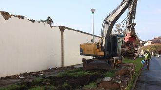Obras de la muralla del Arsenal