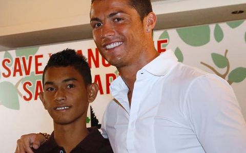 Cristiano Ronaldo con Martunis