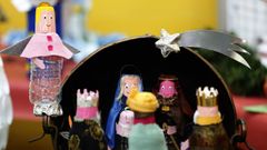 Bel�n reciclado hecho por un padre del CP Germ�n Fern�ndez Ramos de Oviedo