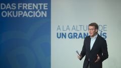 Feijoo, en el acto sectorial para explicar las medidas del PP contra la okupaci�n presentadas en Barcelona
