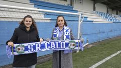 Malta Falguera, representante de la oeneg&eacute; Mam Project, y Elsa G&oacute;mez, presidenta del Calo, en el campo de Rebordelo (Teo), del que saldr&aacute; el s&aacute;bado 27 la San Silvestre solidaria que organizan para apoyar a ni&ntilde;os con par&aacute;lisis cerebral de Kenia y a sus familias. Dos entrenadores del club teense (si la recaudaci&oacute;n lo permite, quiz&aacute;s m&aacute;s) participar&aacute;n en el campus en Ukunda.