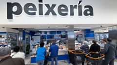R&oacute;tulos en galego nun supermercado