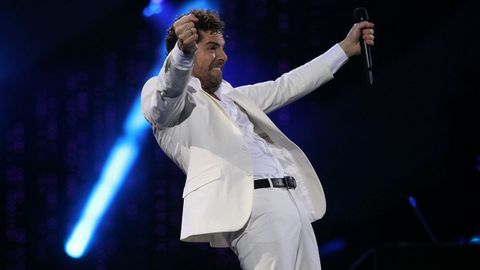 David Bisbal durante su actuacin en el festival Via del Mar de Chile esta semana.