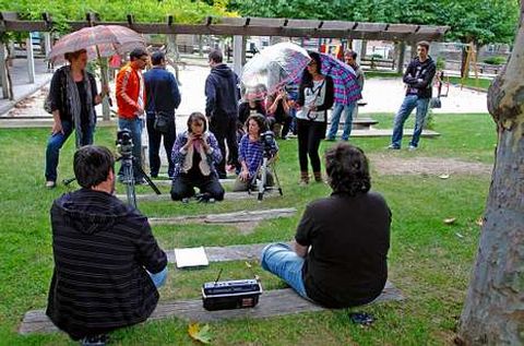 Rodaje de un anuncio para promocionar el Casta�azo Rock 2012