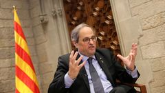 Quim Torra, este viernes, en el Palau de la Generalitat