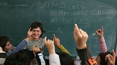 Unha aula de galego nun colexio do Bierzo, en Len, nunha imaxe de arquivo.