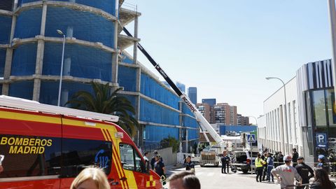 Dos murieron tras caer el forjado de un edificio que estaba siendo rehabilitado en Madrid