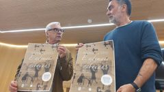 Manuel Morquecho e Demetrio G�mez, na presentaci�n da exposici�n �E ademais debuxan!�