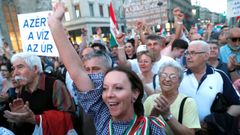Una de las �ltimas manifestaciones contra Orban en Budapest el pasado abril
