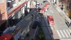 Una televisi�n explota en Oviedo
