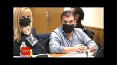 Captura de video del acusado C�sar Rom�n, el Rey del Cachopo, mientras comparece en una nueva sesi�n de su juicio por el asesinato de Heidi Paz, este jueves, en la Audiencia Provincial de Madrid