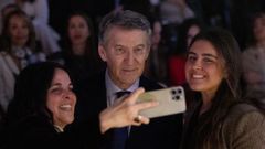 El presidente del PP, Alberto N��ez Feijoo, en la Mercedes-Benz Fashion Week de Madrid.