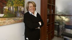 Mar�a Luisa D�az, presidenta de Apripon, en su despacho de Pontevedra