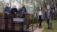 Los t�cnicos Francisco Li�ares, Alfonso Salgado y Manuel Li�ares, y Renata y Manuel Lema