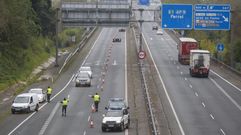 Zona de la AP-9 en la que se produjo el accidente en Narón, en foto de archivo de otro operativo.