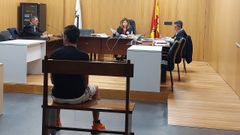 El acusado durante una de las dos vistas en las que tuvo que comparecer en Ourense