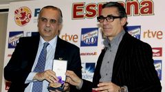 Scariolo y S�ez, en la rueda de prensa