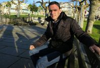 H�ctor Souto, ayer por la tarde, pasa estos d�as de Navidad en su Chantada natal. 