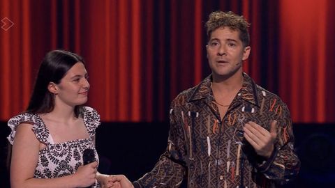 Marta Gómez junto a David Bisbal en las audiciones a ciegas