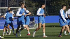 Lance de un entrenamiento del Deportivo en Abegondo.