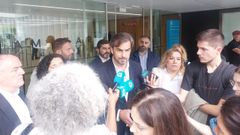 Diego Calvo atendi a la prensa en su visita al Espazo Amizar