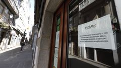 Hosteler�a y comercio est�n cerrados por el coronavirus desde el 14 de marzo en Viveiro, igual que en el resto de Galicia