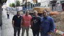 Aquilino Blanco, David Rodrguez, Juan Carlos Fernndez y Jorge Gonzlez, comerciantes de la calle Celso Emilio Ferreiro.