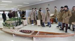 Una embarcaci�n elaborada por estudiantes de Madera, en las jornadas de puertas abiertas. 