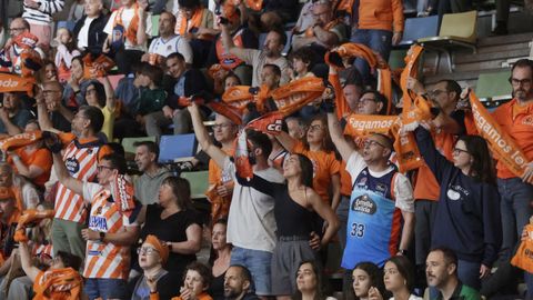 Seguidores del Leyma en el Coliseum durante su partido contra el Gipuzkoa